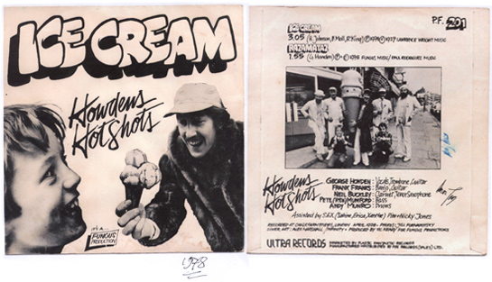 Howden's Hotshots 'Ice Cream' Single Cover